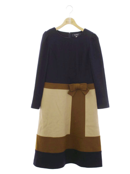 エムズグレイシー ワンピース 38 ブラウン ウール IT0PJMWX8C3A