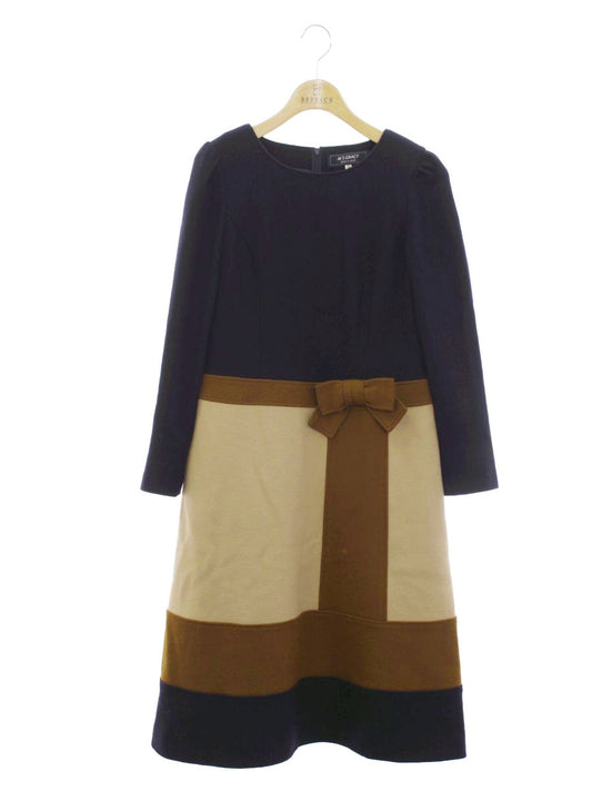 エムズグレイシー ワンピース 38 ブラウン ウール IT0PJMWX8C3A