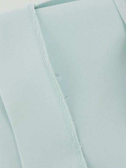 フォクシーニューヨーク 36462 ワンピース 40 ブルー 肩リボン IT7LPRBOR7EA