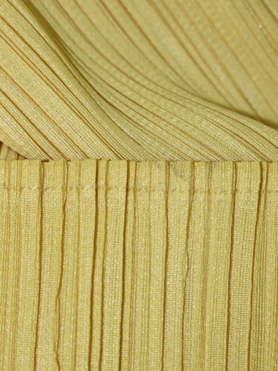 イッセイミヤケ PP41-JK604 カットソー L イエロー プリーツ ハイネック IT43RZYB2W14 【SALE】