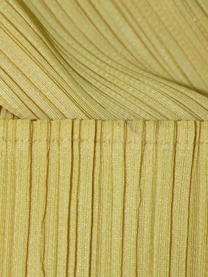 イッセイミヤケ PP41-JK604 カットソー L イエロー プリーツ ハイネック IT43RZYB2W14 【SALE】