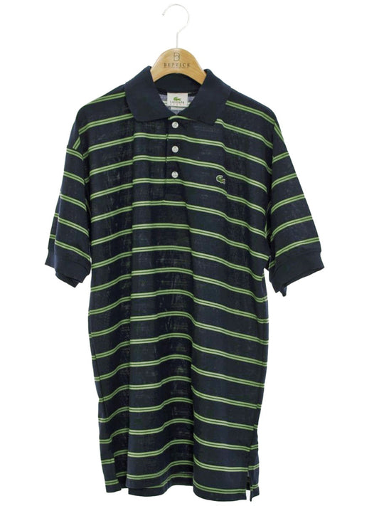 ラコステ LA4251CY41 IL コットン100% ストライプ ネイビー/グリーン ITVMCOONI4G0