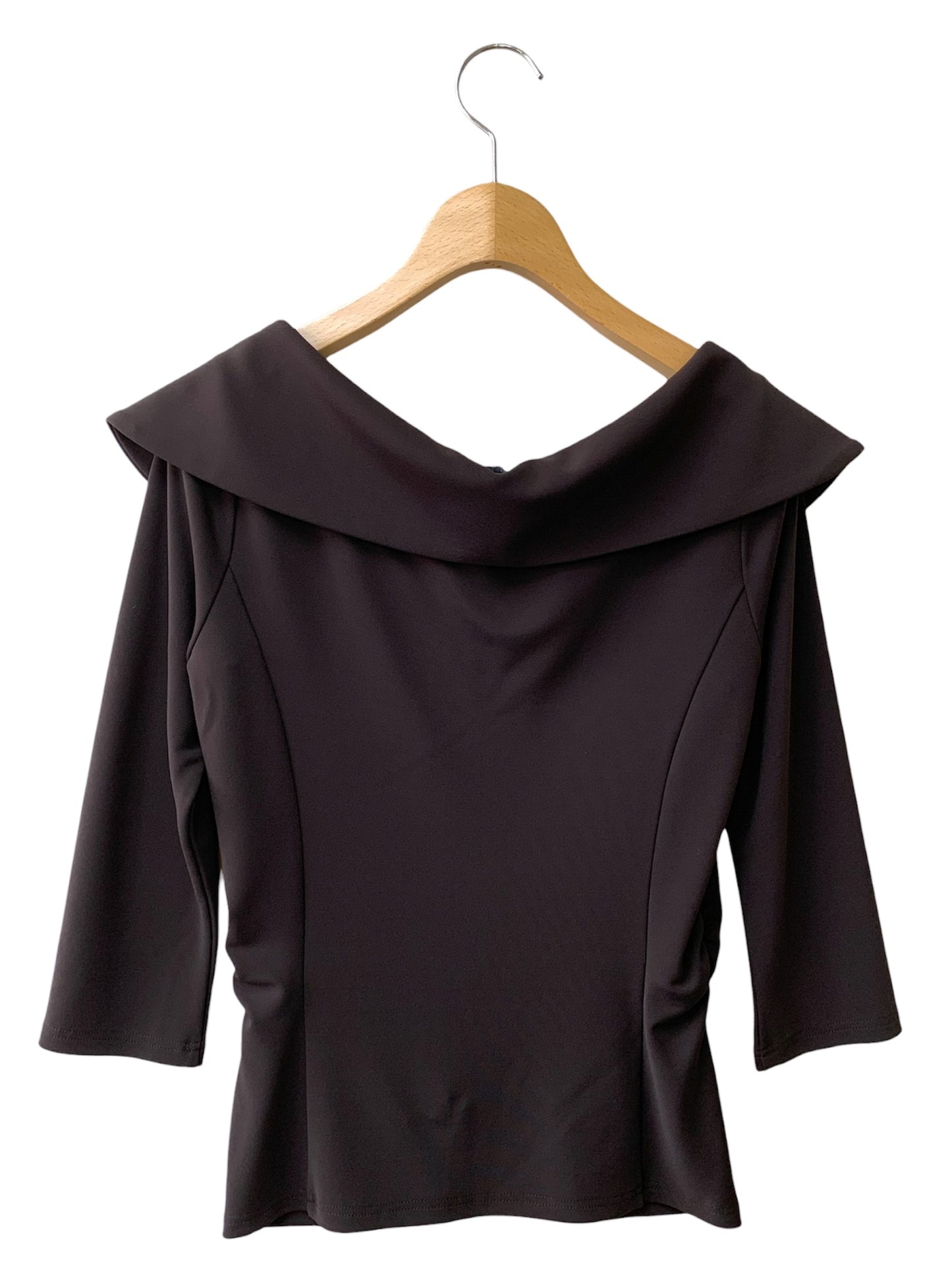 フォクシーニューヨーク 24134 カーディガン 40 ブラウン マットストレッチジャージー ITCE3SFELYB8