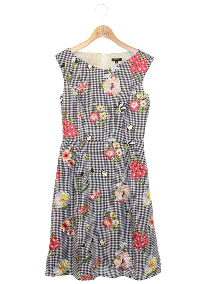 トッカ POTTED FLOWERS OPTOYM0410 ワンピース 2 ネイビー/マルチカラー チェック柄 ITSZHONUHZHQ