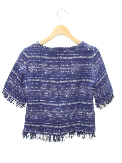 ビアンカエポカ M7M01-301-28 トップス 36 ブルー フリンジ IT23S7GSTAWG