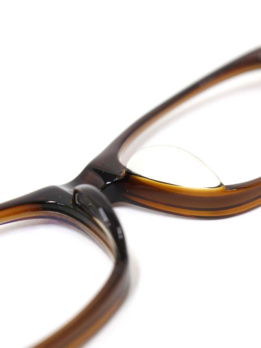 白山眼鏡店 メガネ ブラウン セルフレーム フルリム オーバルシェイプ