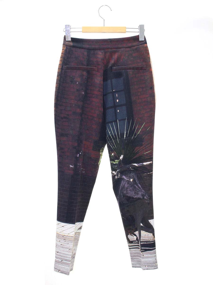 エンフォルド 3007S231 パンツ 36 ワインレッド 建物柄 ITEF9OS5Y8W0