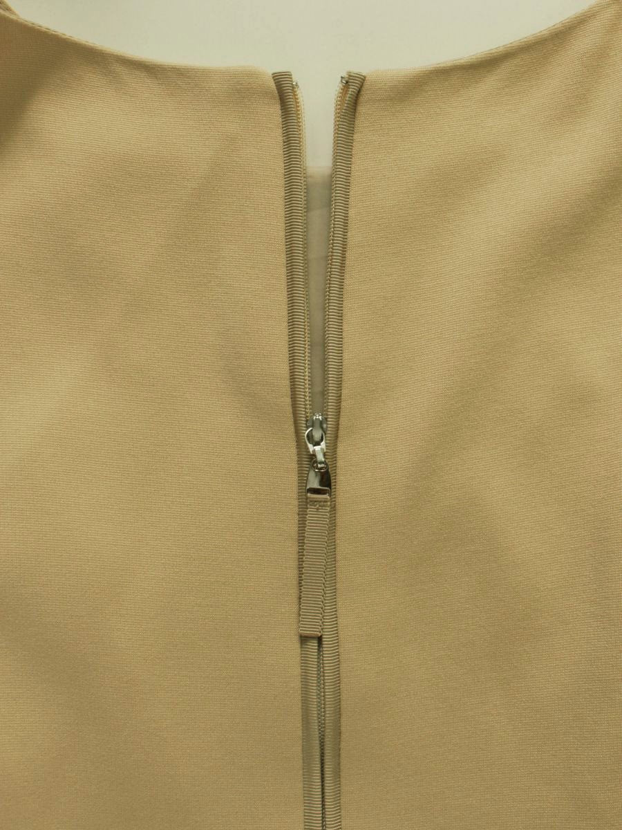 エムプルミエブラック C923-003 ワンピース 36 ベージュ カットワーク バックジップ フラワー ITCZZ4CLJIAY 【SALE】