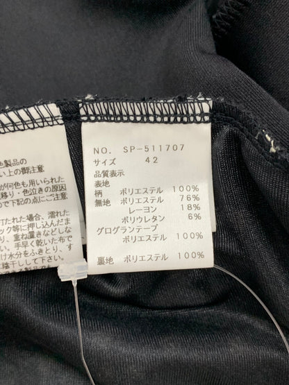 エムズグレイシー 511707 ワンピース 42 ブラック 異素材 切替 ドット柄 ITAD5NIJM16G