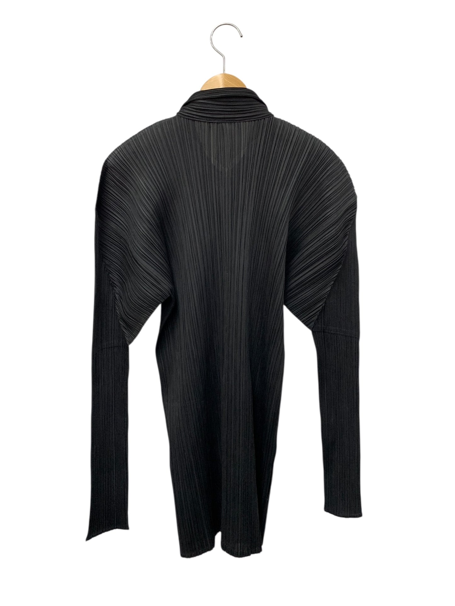 プリーツプリーズイッセイミヤケ P04-JD359 カーディガン 3 ブラック ダブルジップ ITGYB03TL8Y4