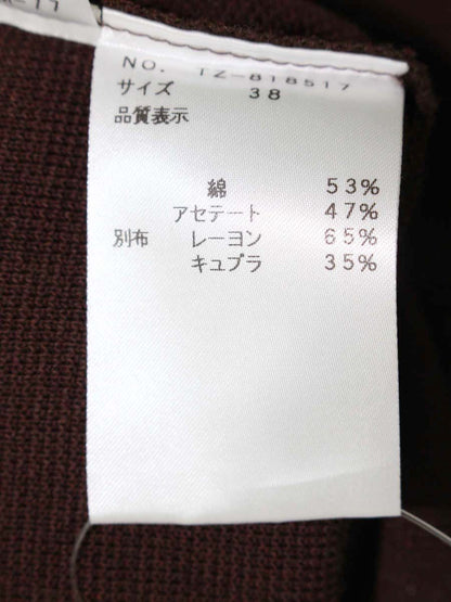 エムズグレイシー 818517 ニット セーター 38 ブラウン スパンコール ベロアリボン ITZC5H3EY8ES