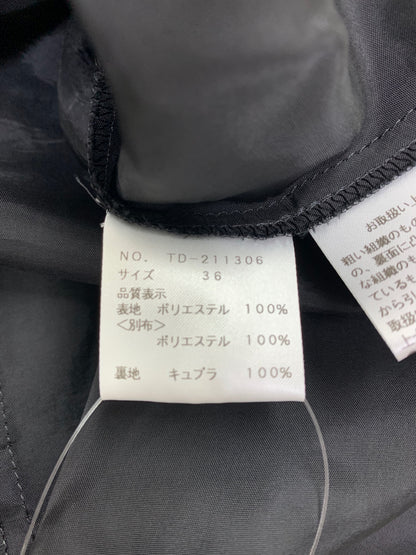 エムズグレイシー 211306 ワンピース 36 ブラック フラワーモチーフ IT0XPP1SRS3L