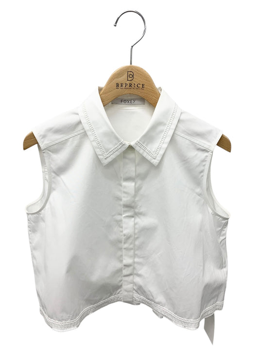 フォクシーブティック Blaira ブレア 43854 ブラウス 40 ホワイト シャツ ノースリ ITJY22DI90HG