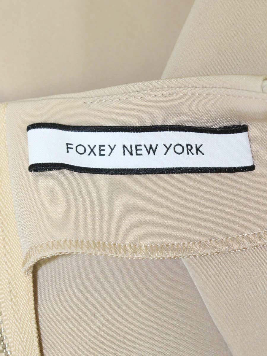 フォクシーニューヨーク Skirt Irips Flare 36424 スカート 38 オークル 2021年増産品 IT5E871OJM5K