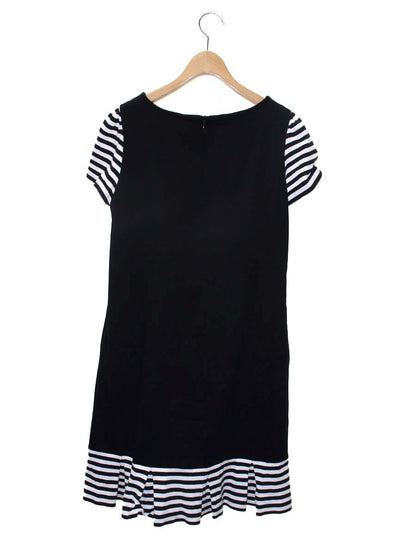 エムズグレイシー 311335 ワンピース 40 ブラック ボーダー 半袖 ITLEISZKIV8O