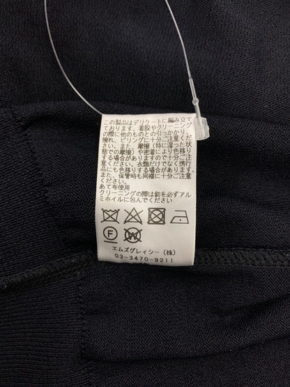 エムズグレイシー 218110 カーディガン 40 ブラック ニット フェイクパールボタン IT3MYPGEMA5G 【SALE】