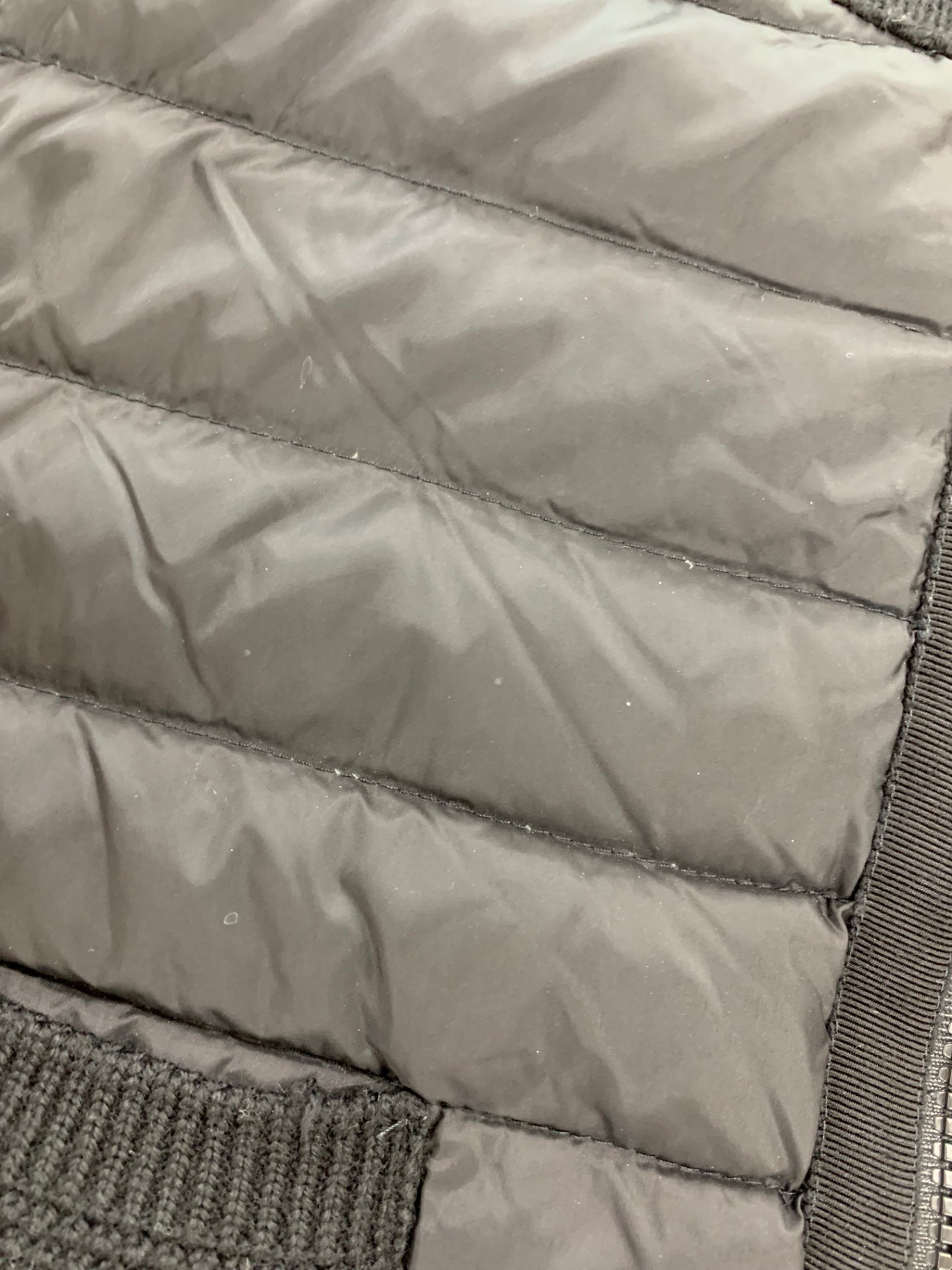 モンクレール MAGLIONE TRICOT ALLA COREANA C20930474800 98125 ジャケット M ブラック ニット切替ダウン ITHMUPVI2M28