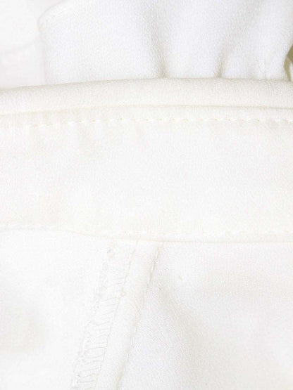 ルネ リミテッドエディション 6941960 ブラウス 34 ホワイト フリル フェイクパール レース ITT6M6JWU3WE