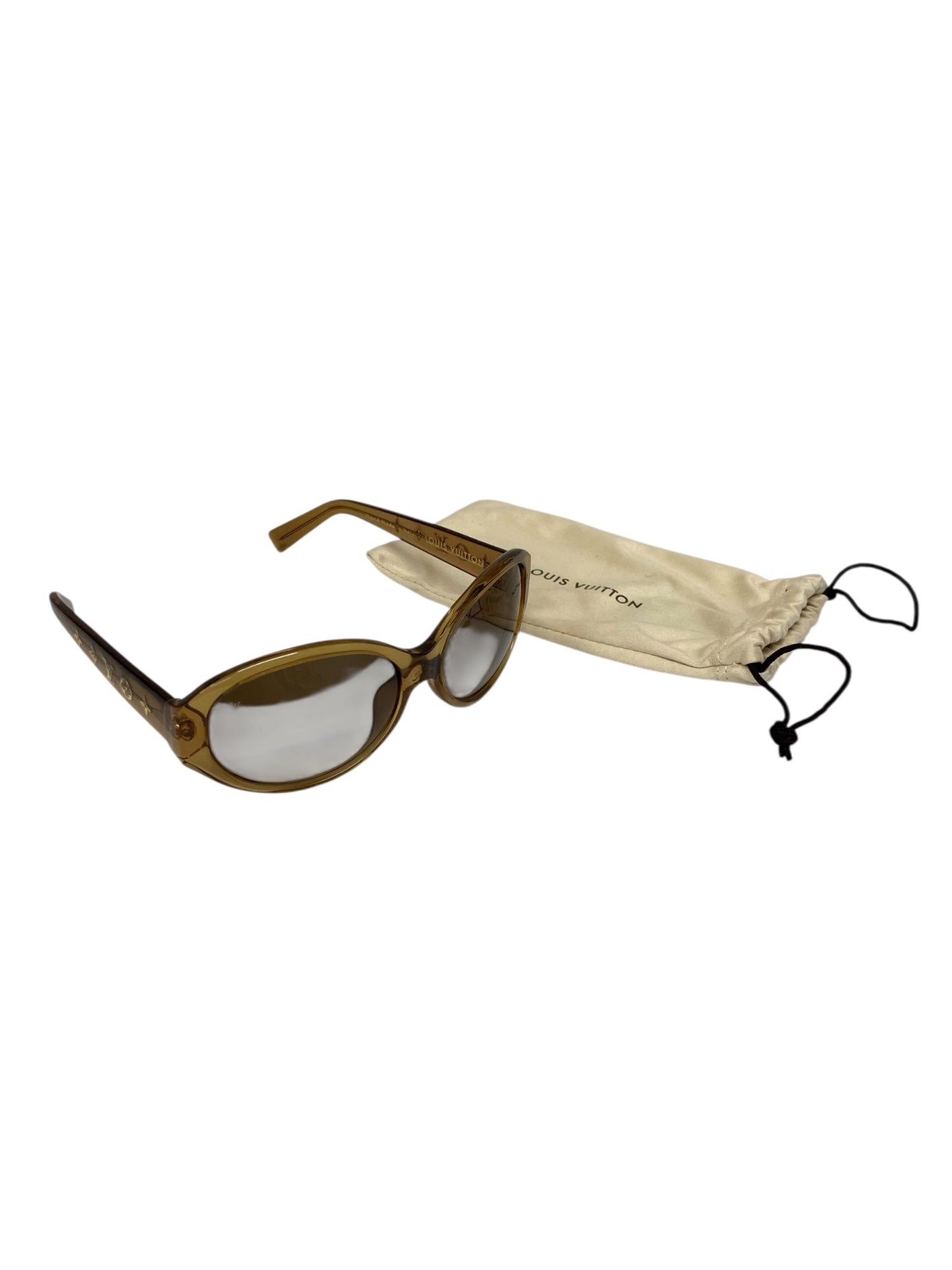 ルイヴィトン オプセシオン・ロン Z0032E サングラス ゴールド プラスチックフレーム ロゴ オーバル ITQRMVQI7ZM4