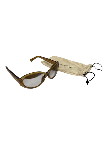 ルイヴィトン オプセシオン・ロン Z0032E サングラス ゴールド プラスチックフレーム ロゴ オーバル ITQRMVQI7ZM4