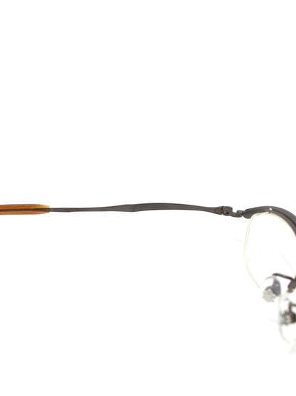 フォーナインズ S-207T メガネ ブラウン メタルフレーム ハーフリム スクエア IT7P1FEWHDCE 【SALE】