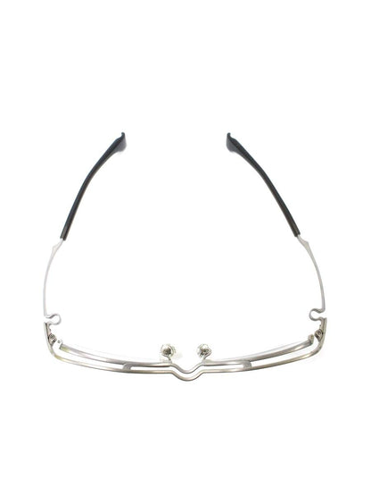 フォーナインズ S121-T 眼鏡 シルバー/ブラック オーバル ITZE89JJP5DW