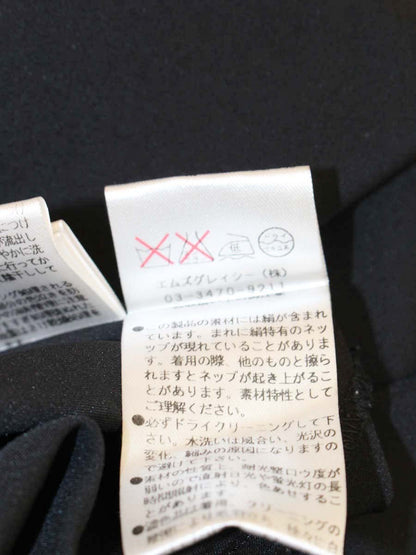 エムズグレイシー 921104 ワンピース 38 ブラック シルク フラワーボタン シアー ITQTBG5BNGNI