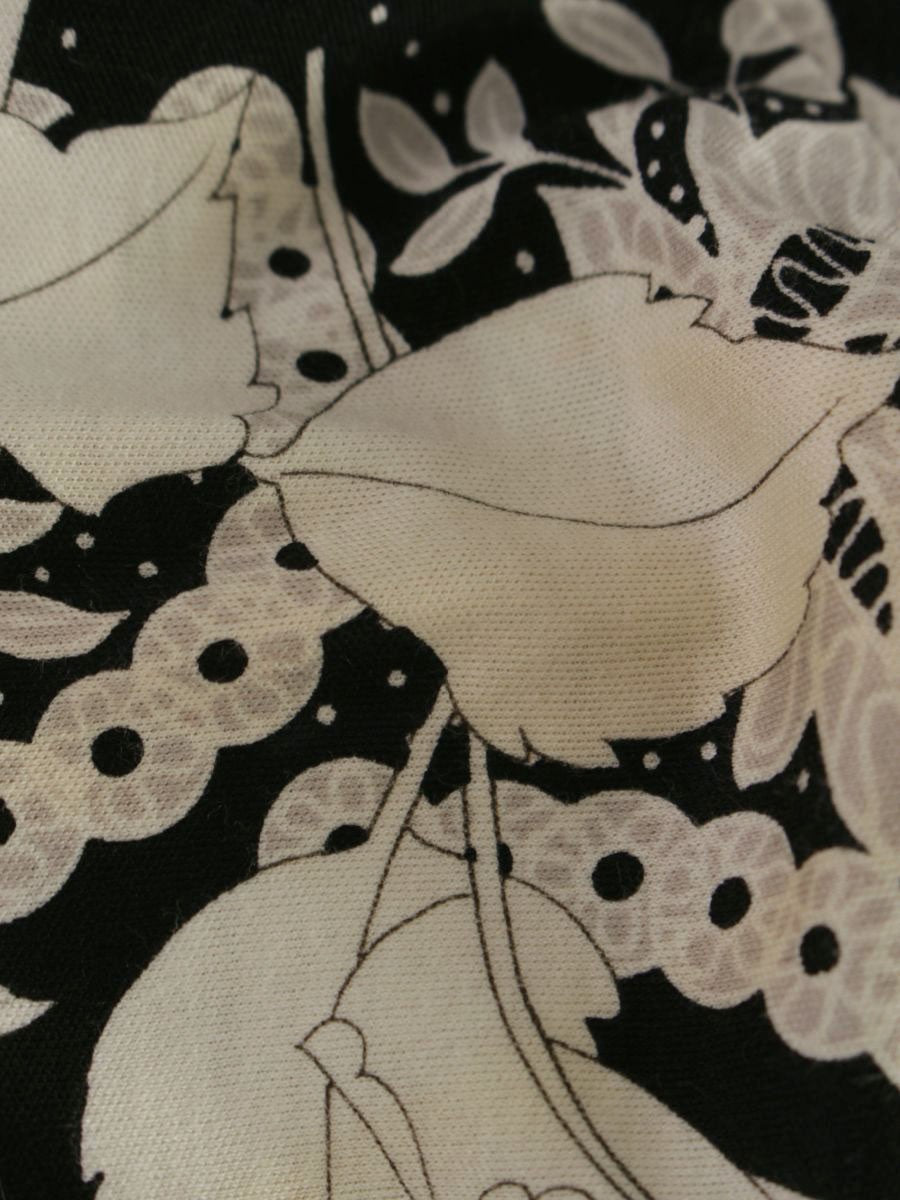 レオナールファッション 0339127 カットソー LL ブラック/ホワイト フラワープリント 半袖 ITMZWOBJTH45 【SALE】