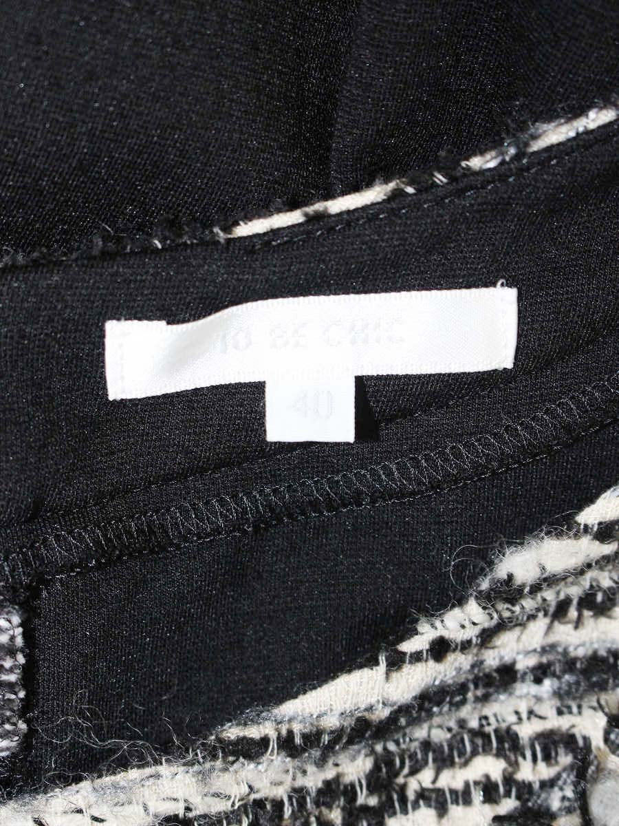 トゥービーシック W5M28-281-09 ワンピース 40 ブラック ツイード ティアード ITVV4AQ62ODM