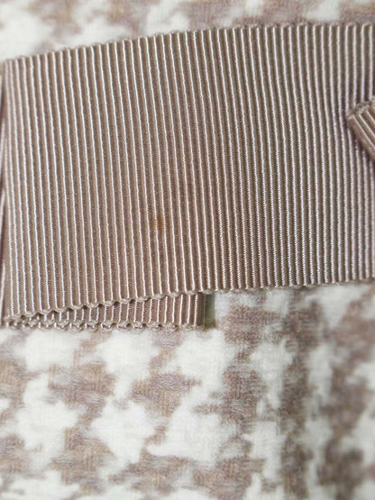 エムズグレイシー 724513 ジャケット 40 ベージュ リボン 千鳥格子 ITSNU3SMODAP