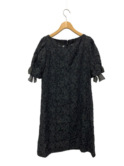 エムズグレイシー 011317 ワンピース 38 ブラック フラワー IT5ZLBLHHNZ8