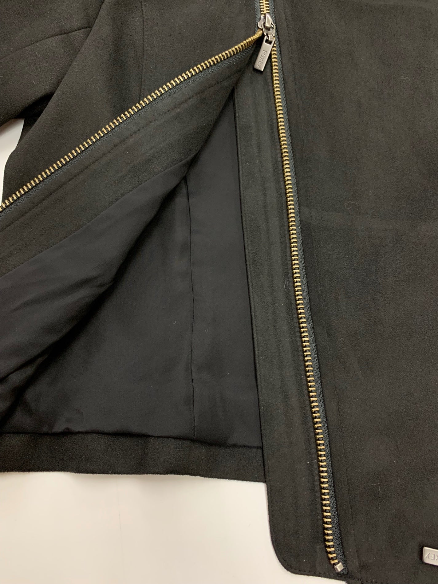 フォクシーニューヨーク collection Suede Jacket 39211 ジャケット 40 ブラック ITPE8UF048SE