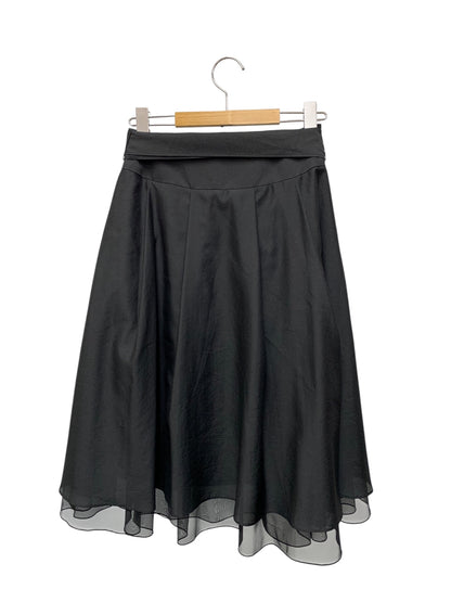 エムズグレイシー 017502 スカート 36 ブラック フラワーボタン デザイン フレア IT3DRAFMB8MI