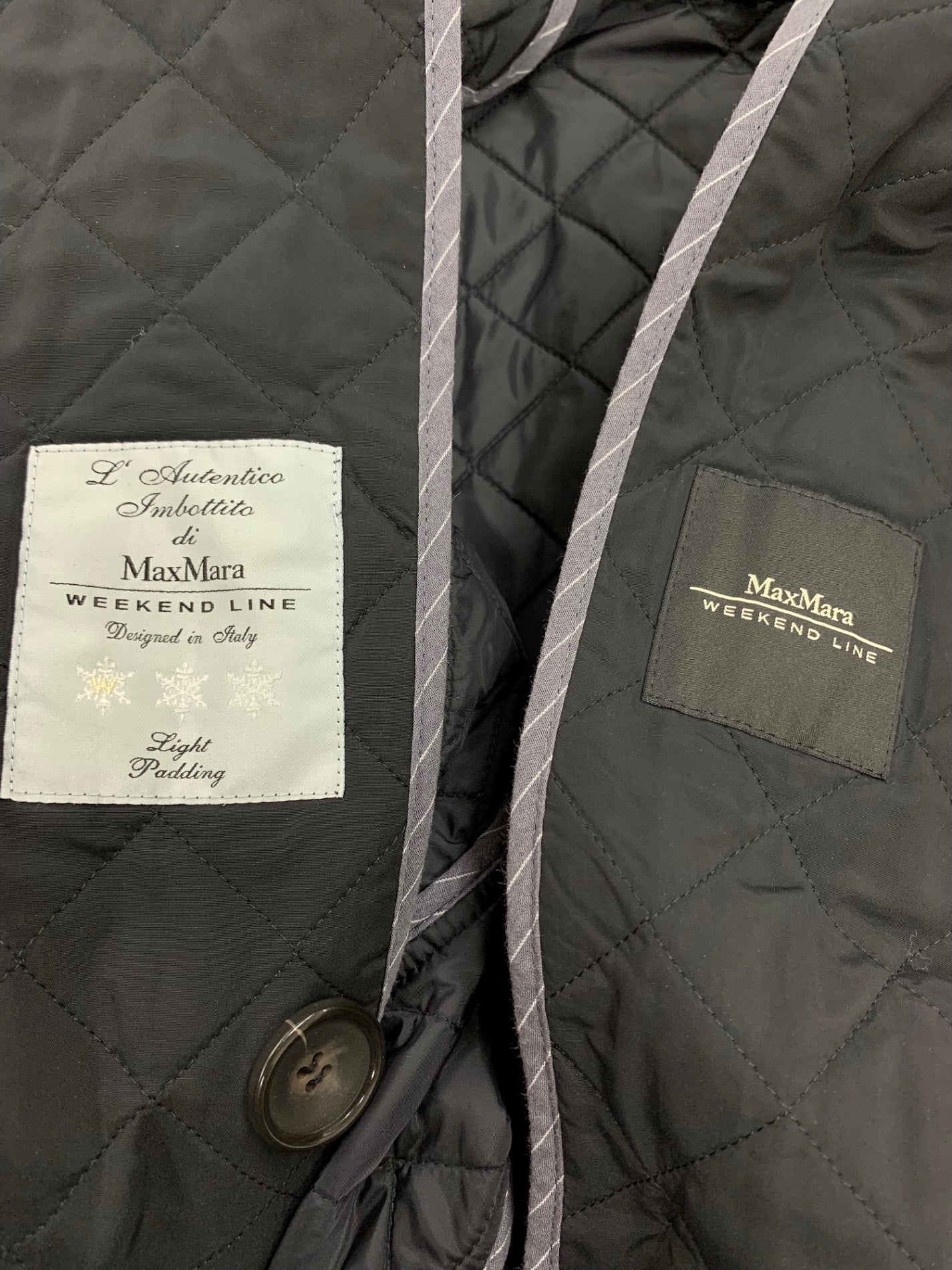 ウィークエンドマックスマーラ 54860289 コート 38 ブラック キルティング IT95OJ65YCI6