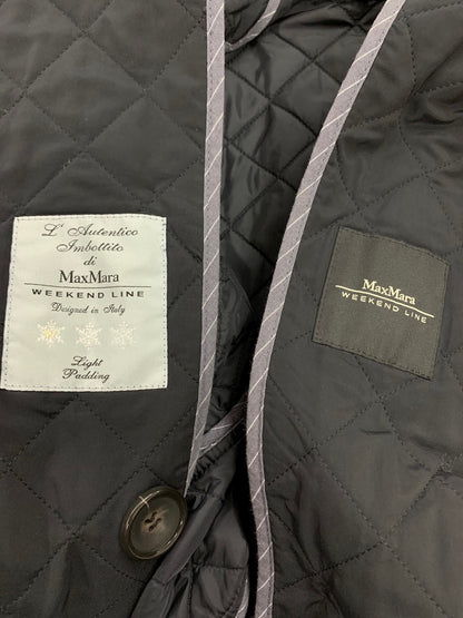 ウィークエンドマックスマーラ 54860289 コート 38 ブラック キルティング IT95OJ65YCI6