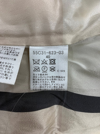 ブルーレーベルクレストブリッジ ロングダウンジャケット 55C31-623-03 40 ベージュ ITH1BPCBFV3S