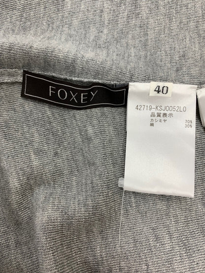 フォクシーブティック Knit Cardigan Saint-Louis 42719 カーディガン 40 グレー カシミヤ混 ITTS5V0E2UBY