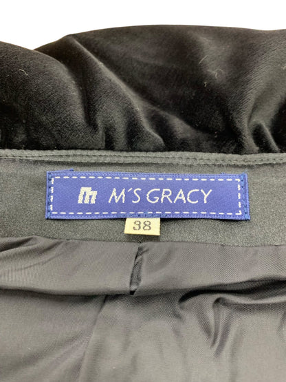 エムズグレイシー 624506 ジャケット 38 ブラック ベロア リボン ITI0HOKOGUQ4 【SALE】