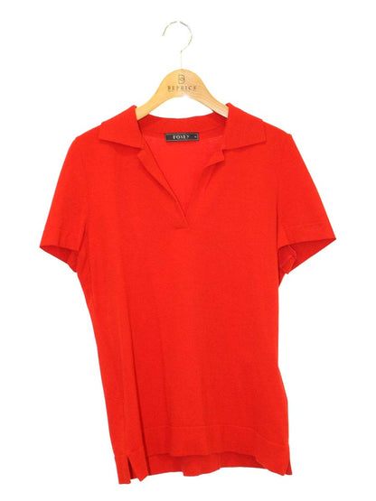 フォクシーブティック トップス クールパーフェクトポロ  28392 Tシャツ カットソー 42 レッド ITQU09729DBE