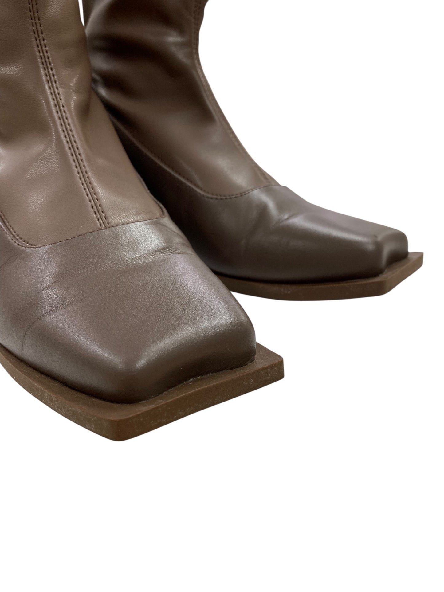 イッセイミヤケ ブーツ 37 ブラウン スクエアトゥ ユナイテッドヌードコラボ ITDK6ZD95Q42 【SALE】