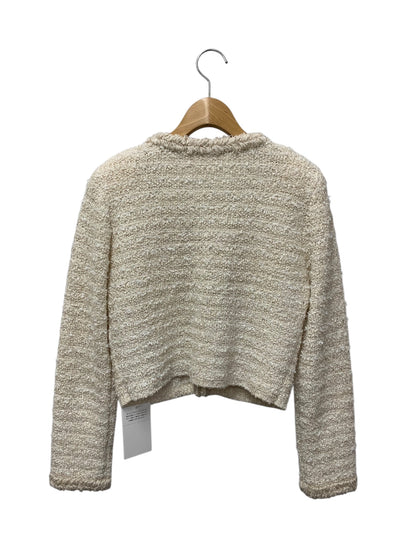 フォクシーブティック Knit Jacket Mirage 43270 ノーカラージャケット 38 ベージュ ツイード調 キュプラ混 麻混 ITGG03YTYTQM