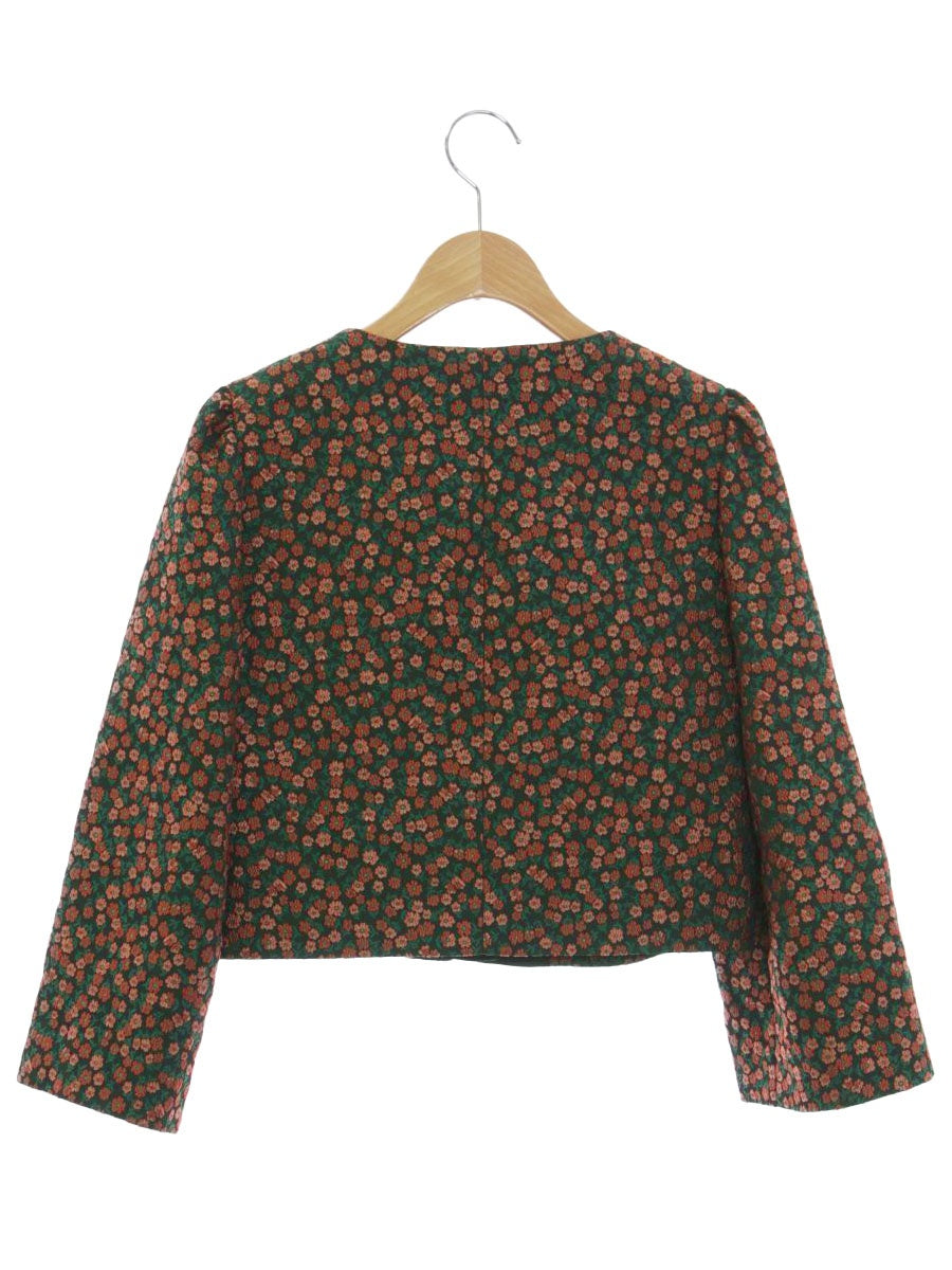 エムズグレイシー 414511 ジャケット 38 ピンク フラワーモチーフ フリル リボン ITKZOQ6SG04G