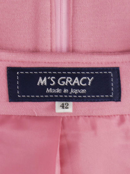 エムズグレイシー 314605 ジャケット 42 ピンク リボンジップ IT3DQN84OIEQ