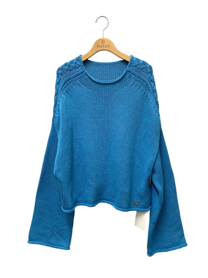 デイジーリン Cotton Silk ミスリンお気に入りセーター 06128 F ブルー ITFPE8SJR348