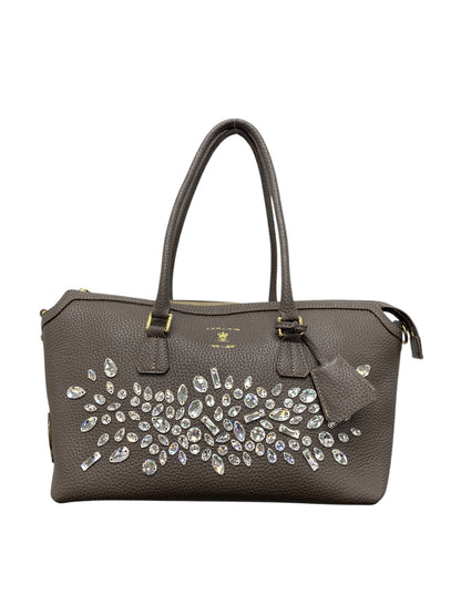エーディーエムジェイ トートバッグ グレージュ ショルダー 2way レザー スワロフスキー IT1ML69CYCZU