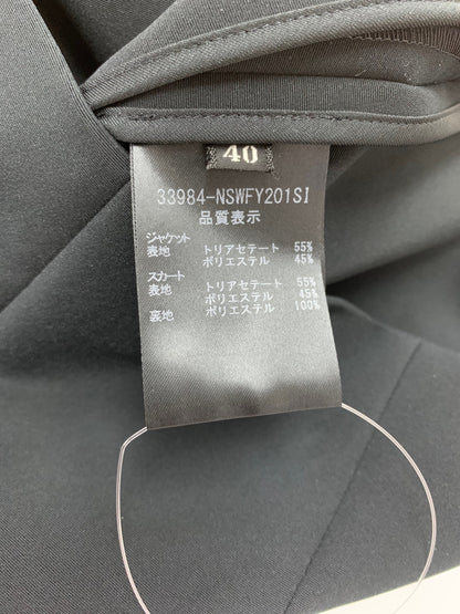フォクシーニューヨーク Wasshable Suit 33984 スカートスーツ 40 ブラック ITEXQF31BDAC