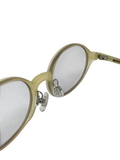 白山眼鏡店 メガネ ベージュ セルフレーム オーバル IT4LDLM7J6IY