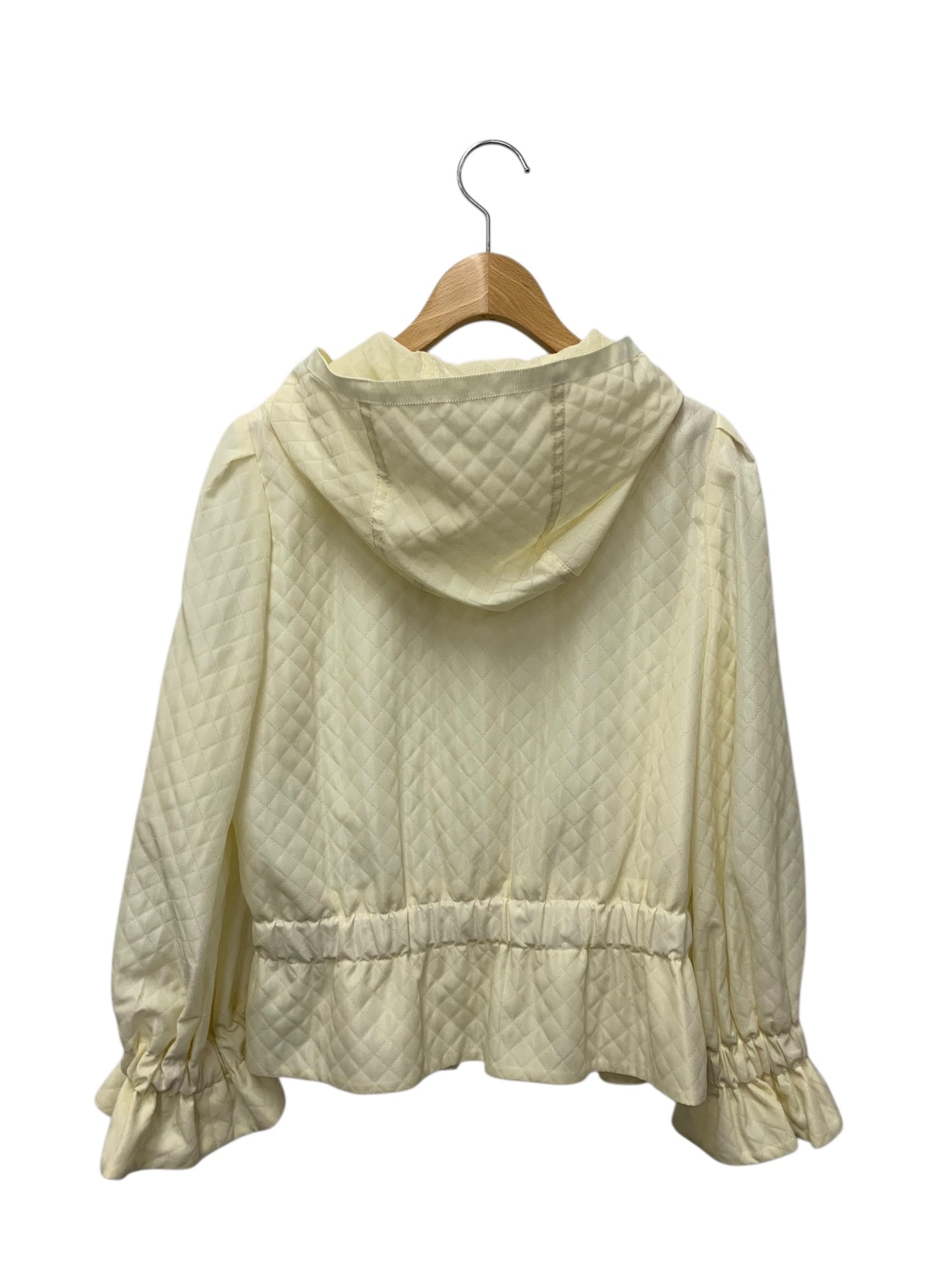 エムズグレイシー 414121 フードジャケット 40 アイボリー キルティング フリル ITWIR0W7PCV6