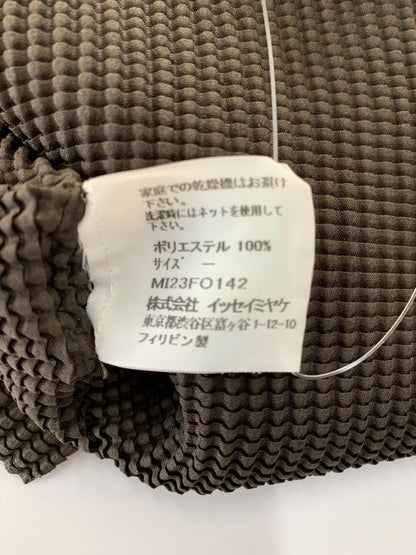 ミーイッセイミヤケ MI23FO142 ジップカーディガン カーキグリーン ハイネック ダブルジップ ITN9LY3RCPHS