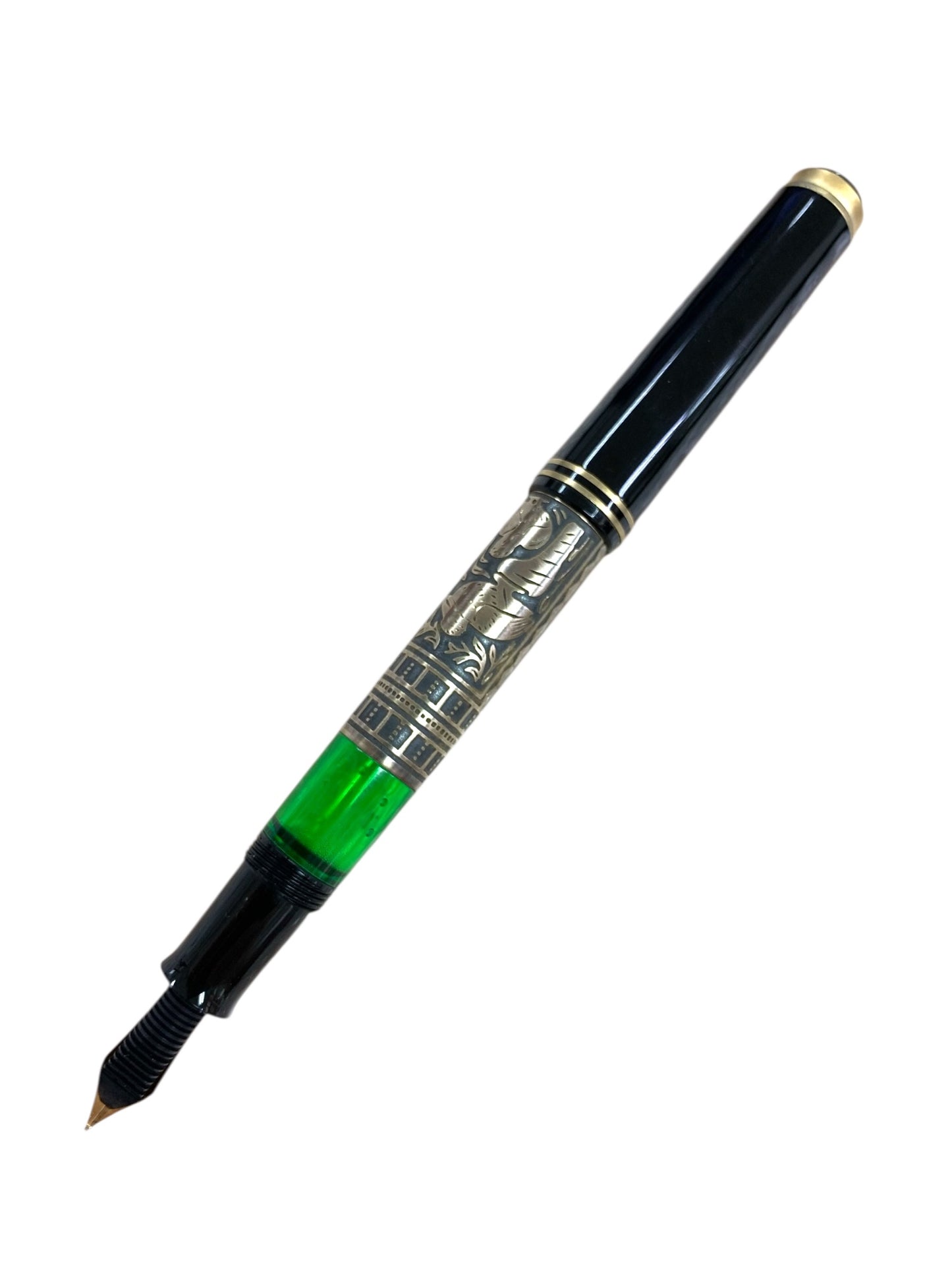 ペリカン 万年筆 スーベレーン M700 トレド ブラック/グレー EF 18C-750 IT9BASW43R38